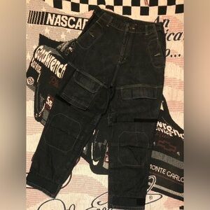 Marithe Francois Girbaud Black Cargo Pants